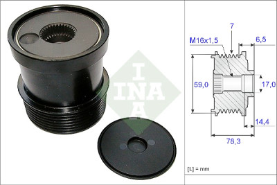 INA 535 0120 10 ruota libera alternatore