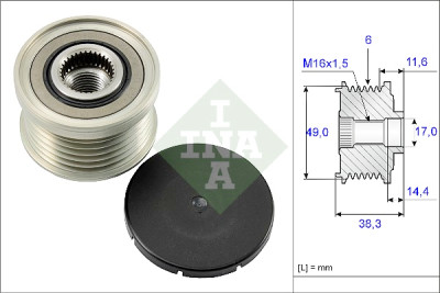 INA 535 0127 10 ruota libera alternatore