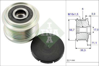 INA 535 0160 10 ruota libera alternatore