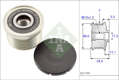 INA 535 0164 10 ruota libera alternatore