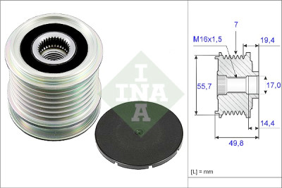 INA 535 0165 10 ruota libera alternatore