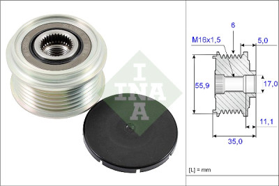 INA 535 0222 10 ruota libera alternatore