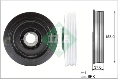 Puleggia, albero motore INA 544 0058 10