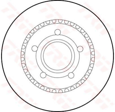 Set di (2) dischi freno TRW DF1528