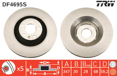 Disco freno TRW DF4695S