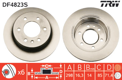 Disco freno TRW DF4823S