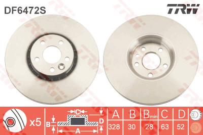 Disco freno TRW DF6472S
