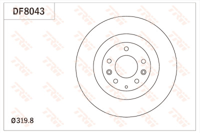 Set di (2) dischi freno TRW DF8043