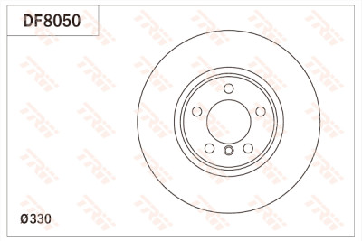 Set di (2) dischi freno TRW DF8050