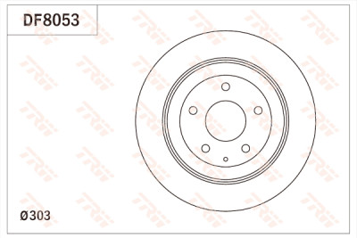 Set di (2) dischi freno TRW DF8053
