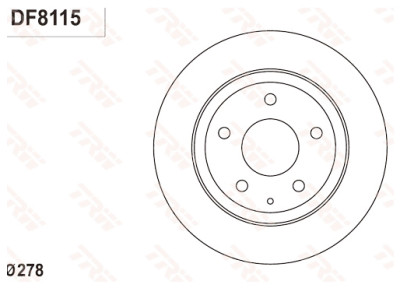 Set di (2) dischi freno TRW DF8115