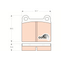 Set di 4 pastiglie dei freni COTEC