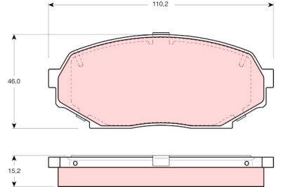 Set di 4 pastiglie dei freni