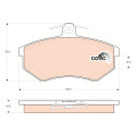 Set di 4 pastiglie dei freni COTEC