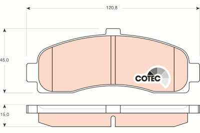 Set di 4 pastiglie freno COTEC TRW GDB1059