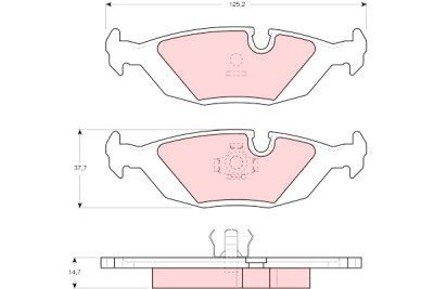Set di 4 pastiglie freno TRW GDB1068
