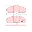 Set di 4 pastiglie freno COTEC TRW GDB1077