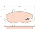 Set di 4 pastiglie freno COTEC TRW GDB1084