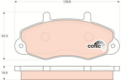 Set di 4 pastiglie freno COTEC TRW GDB1084