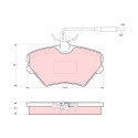 Set di 4 pastiglie freno TRW GDB1087