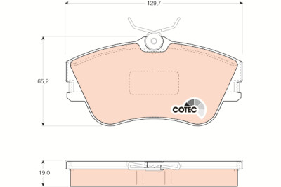 Set di 4 pastiglie freno COTEC TRW GDB1092