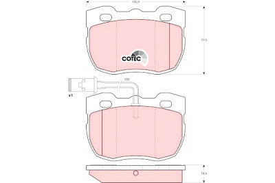 Set di 4 pastiglie freno COTEC TRW GDB1093