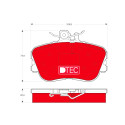Set di 4 pastiglie freno DTEC COTEC TRW GDB1094DTE