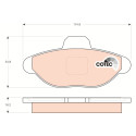 Set di 4 pastiglie dei freni COTEC
