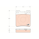 Set di 4 pastiglie dei freni COTEC