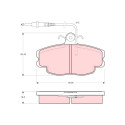 Set di 4 pastiglie freno TRW GDB114