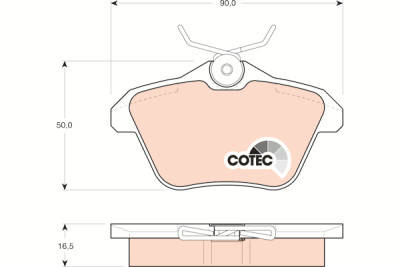 Set di 4 pastiglie freno COTEC TRW GDB1147