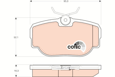 Set di 4 pastiglie freno COTEC TRW GDB1155