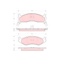 Set di 4 pastiglie freno TRW GDB1158