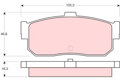 Set di 4 pastiglie freno TRW GDB1172