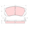 Set di 4 pastiglie freno TRW GDB1179