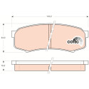 Set di 4 pastiglie dei freni COTEC