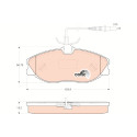 Set di 4 pastiglie freno COTEC TRW GDB1194