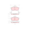 Set di 4 pastiglie freno TRW GDB1197