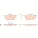 Set di 4 pastiglie dei freni COTEC
