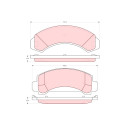 Set di 4 pastiglie freno TRW GDB1242