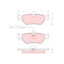 Set di 4 pastiglie freno TRW GDB1258