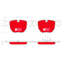 Set di 4 pastiglie freno DTEC COTEC TRW GDB1261DTE