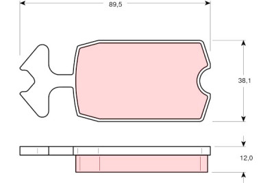 Set di 4 pastiglie dei freni