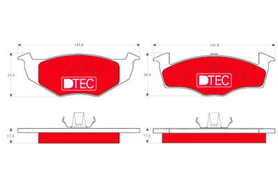 Set di 4 pastiglie freno DTEC COTEC TRW GDB1274DTE