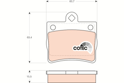 Set di 4 pastiglie freno COTEC TRW GDB1283