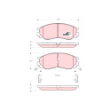 Set di 4 pastiglie freno COTEC TRW GDB1286