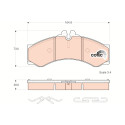 Set di 4 pastiglie freno COTEC TRW GDB1288