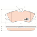 Set di 4 pastiglie freno COTEC TRW GDB1295