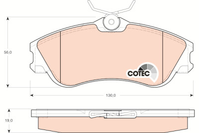 Set di 4 pastiglie freno COTEC TRW GDB1295
