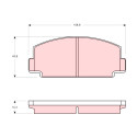 Set di 4 pastiglie freno TRW GDB130